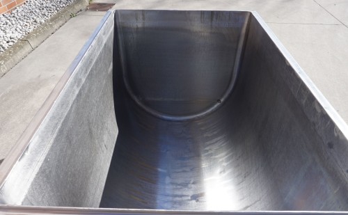 Wanne 600 Liter aus V2A, einwandig, gebraucht