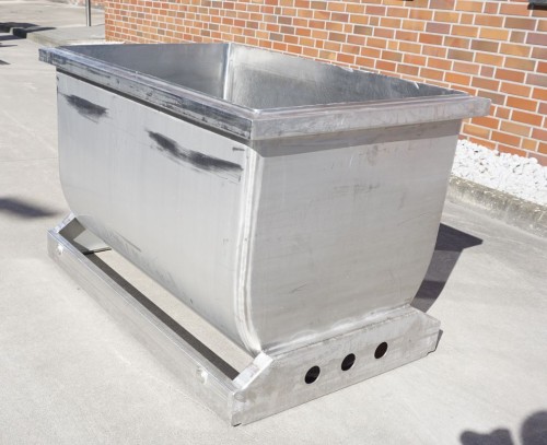 Wanne 600 Liter aus V2A, einwandig, gebraucht