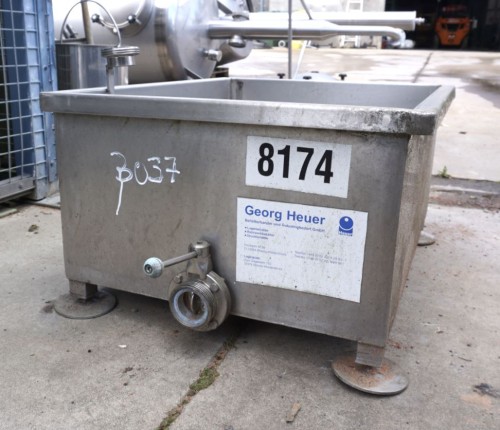 Wanne 160 Liter aus V2A, einwandig, gebraucht