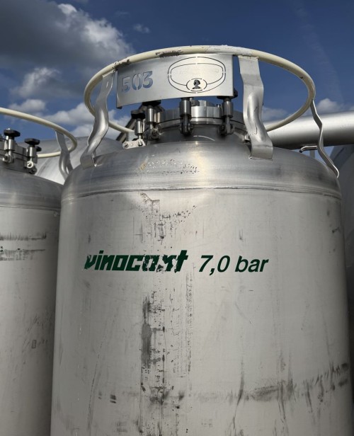 Druckcontainer 1.125 Liter aus V2A, einwandig, gebraucht
