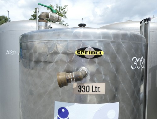Behälter 330 Liter aus V2A, einwandig, gebraucht