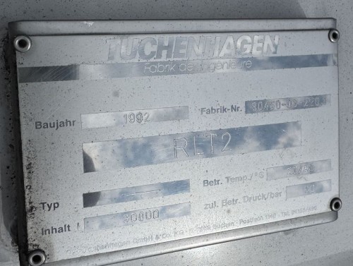 Behälter 30.000 Liter aus V2A. isoliert, gebraucht