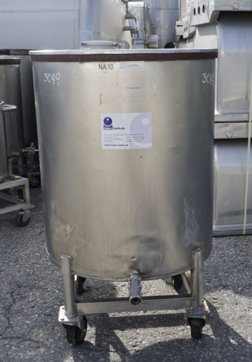Behälter 500 Liter aus V2A, einwandig, gebraucht