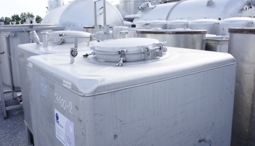 Container 850 Liter aus V2A, einwandig, gebraucht