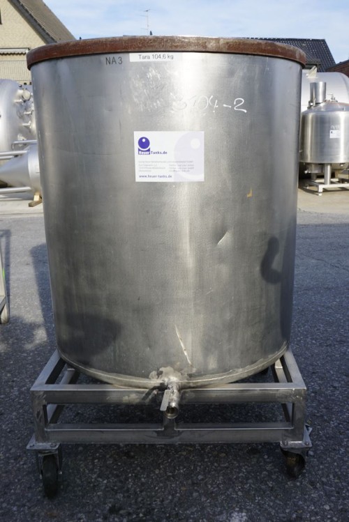 Behälter 850 Liter aus V2A, einwandig, gebraucht