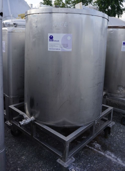Behälter 650 Liter aus V2A, einwandig, gebraucht