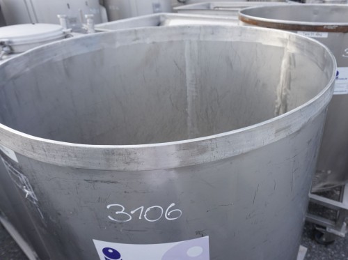 Behälter 650 Liter aus V2A, einwandig, gebraucht