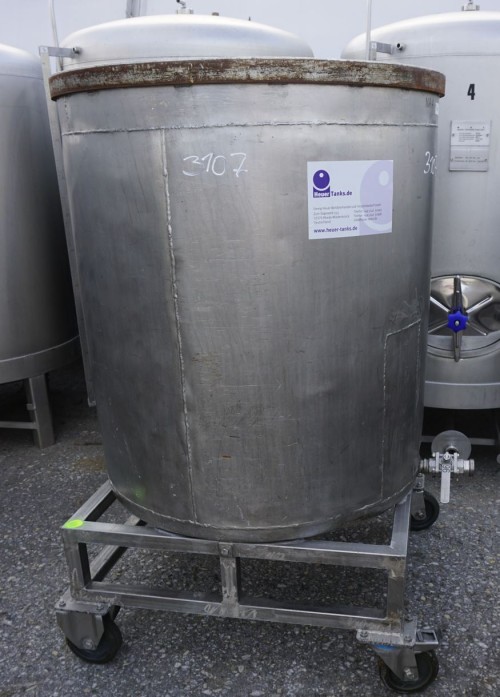 Behälter 600 Liter aus V2A, einwandig, gebraucht