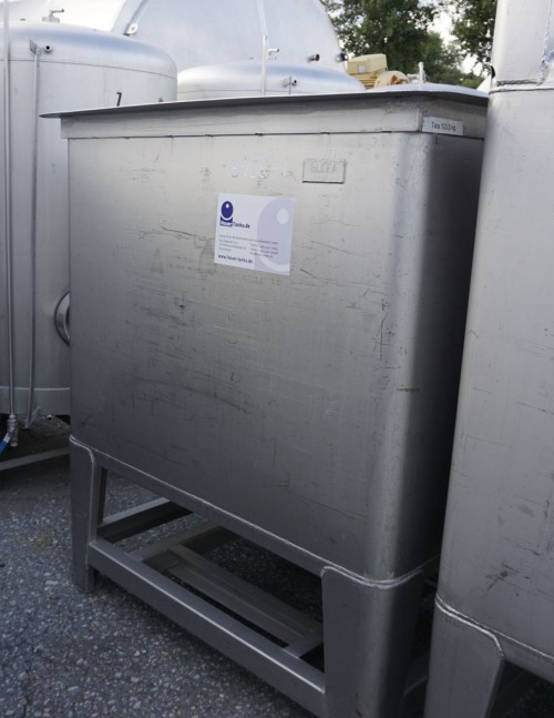 Wanne 900 Liter aus V2A, einwandig, gebraucht