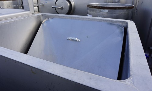 Wanne 900 Liter aus V2A, einwandig, gebraucht