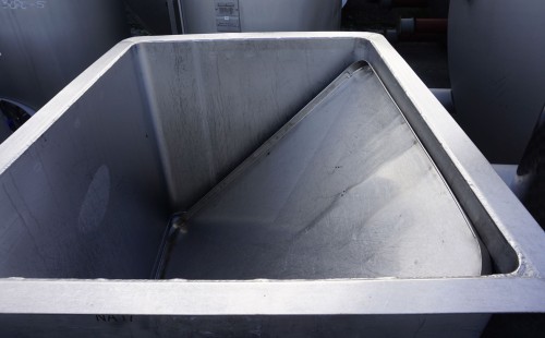 Wanne 900 Liter aus V2A, einwandig, gebraucht