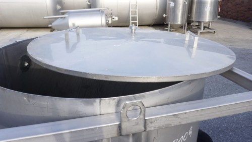 Feststoffbehälter 900 Liter aus V2A, einwandig, gebraucht