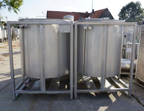 Behälter 1.000 Liter aus V2A, einwandig, gebraucht