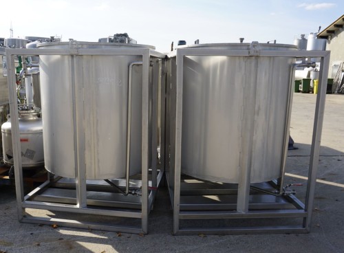 Behälter 1.000 Liter aus V2A, einwandig, gebraucht