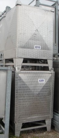 Container 900 Liter aus V2A, gebraucht, einwandig