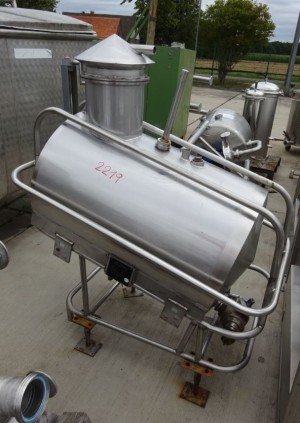 Eichbehälter 200 Liter aus V2A, gebraucht, einwandig