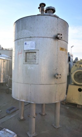 Druckbehälter 930 Liter aus V4A, temperierbar, isoliert