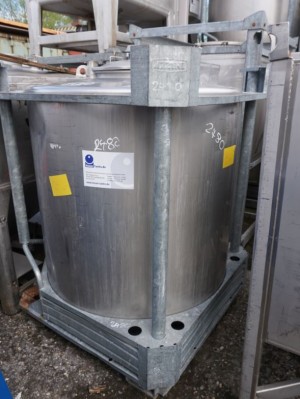 Container 1.000 Liter aus V2A einwandig, gebraucht