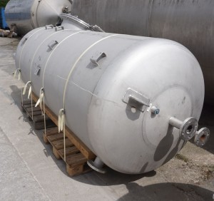 Druckbehälter 2.650 Liter aus V4A, einwandig, gebraucht