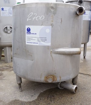 Behälter 200 Liter aus V2A, einwandig, gebraucht