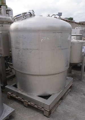 Druckbehälter 1.078 Liter aus V4A, einwandig, gebraucht