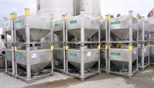 Schüttgutcontainer 800 Liter aus V2A einwandig, gebraucht