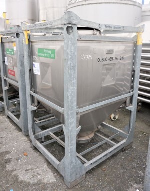Schüttgutcontainer 1.000 Liter aus V2A einwandig, gebraucht