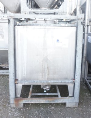 Container 1.000 Liter aus V2A einwandig, gebraucht