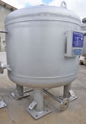 Druckbehälter 334 Liter aus V4A einwandig, gebraucht