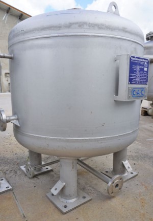 Druckbehälter 334 Liter aus V4A einwandig, gebraucht