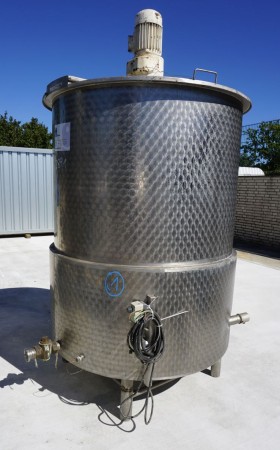 Behälter 1.500 Liter aus V2A, elektrisch temperierbar, gebraucht