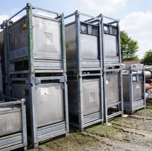 Container 1.000 Liter aus V2A einwandig, gebraucht